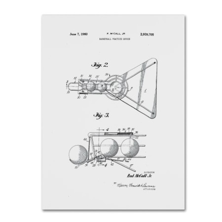 Claire Doherty 'Practice Device Patent 1960 Part 2 White' Canvas Art,14x19